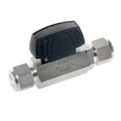 Kugelhahn mit Doppelklemmring und Sechskantstange