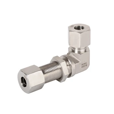 Hydraulikrohrverschraubung mit Einzelklemmring und Schottverschraubung